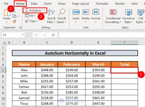 Excel AutoSum