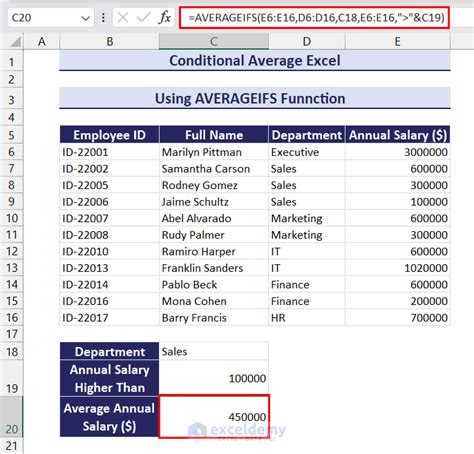 Excel Average Values