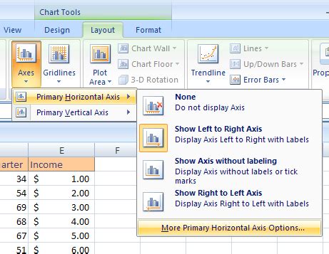 Excel Axis Options