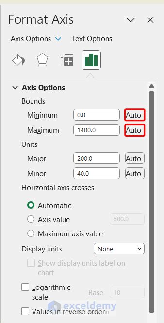 Excel Axis Values VBA