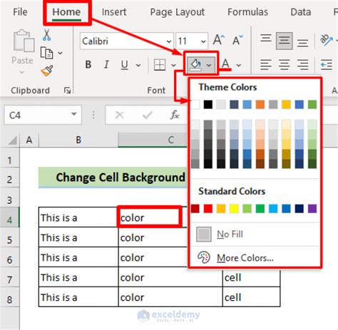 Excel Background Color Based On Cell Value