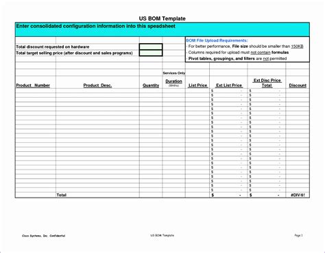 Excel Bill Template