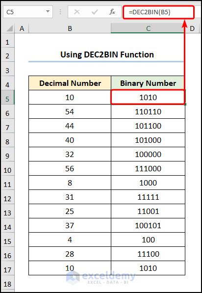 Excel BIN converter software