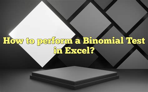 Excel Binomial Test