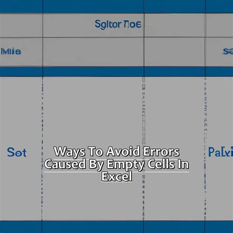 Excel Errors Due to Blank Cells