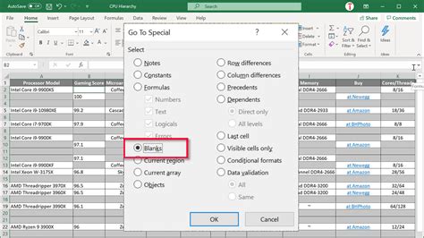 Excel Blank Cells Quick Tips