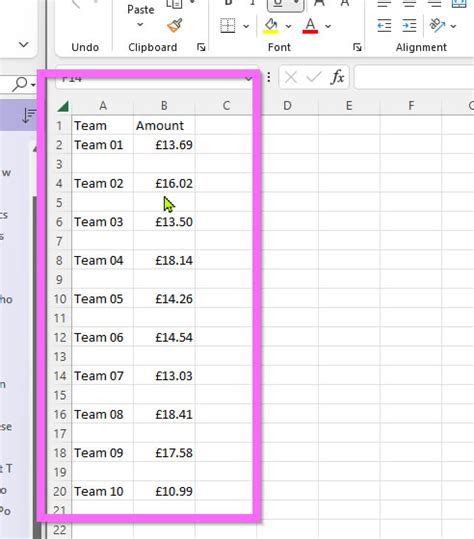 Excel Blank Rows Image 1