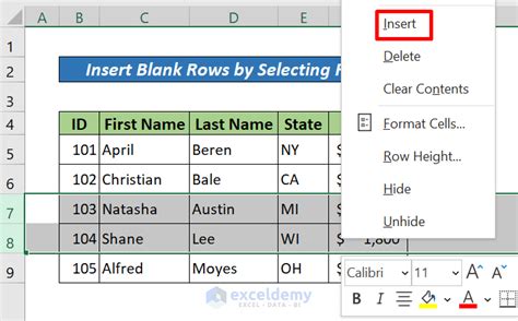 Excel Blank Rows Image 2