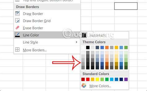 Excel border color options 2