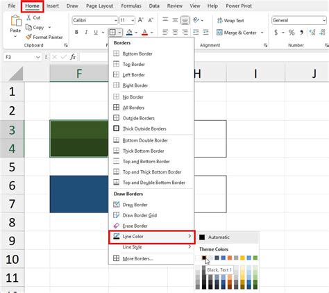 Excel Borders Not Showing