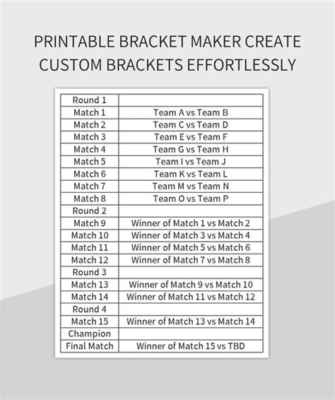 Excel Bracket Software