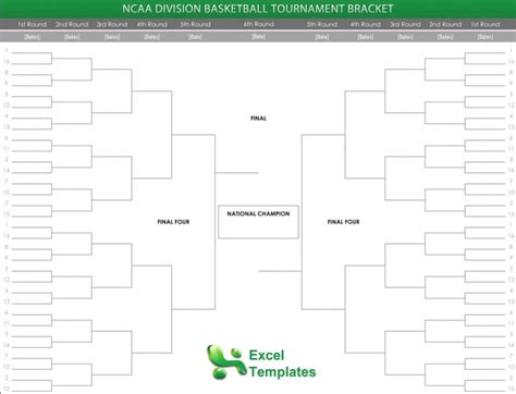 Excel Bracket Templates Free