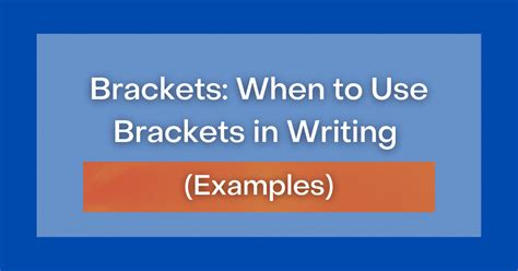 Excel Brackets Examples