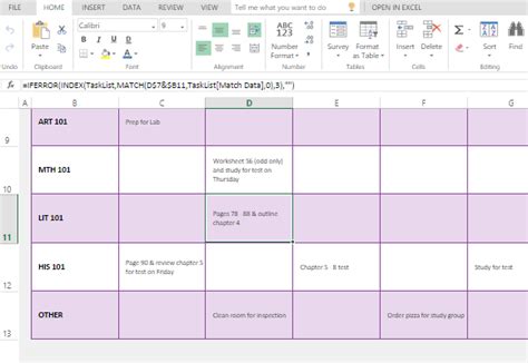 Excel Built-in Scheduler