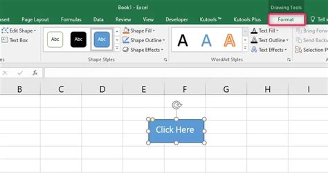 Excel Button Formatting