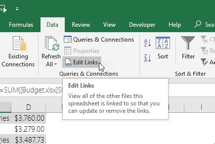 Excel Cannot Break Link Error