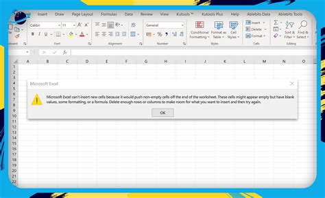 Excel Cant Insert New Cells 6