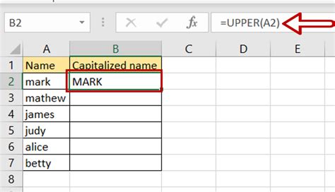 Excel Capitalization