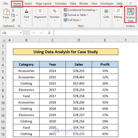 Excel Stock History Case Study