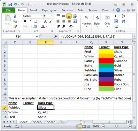 Excel Cell Color Based On Text Example