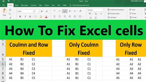 Excel cell fixing techniques 1