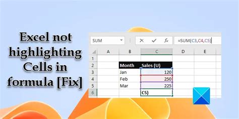 Excel cell highlighting not working