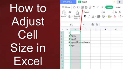 Adjusting Cell Size