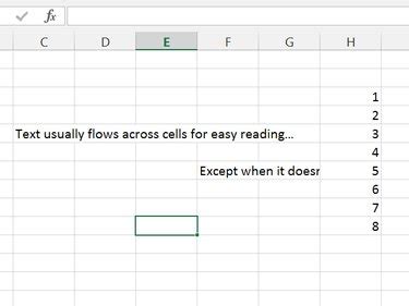 Excel Cell Text Cutoff