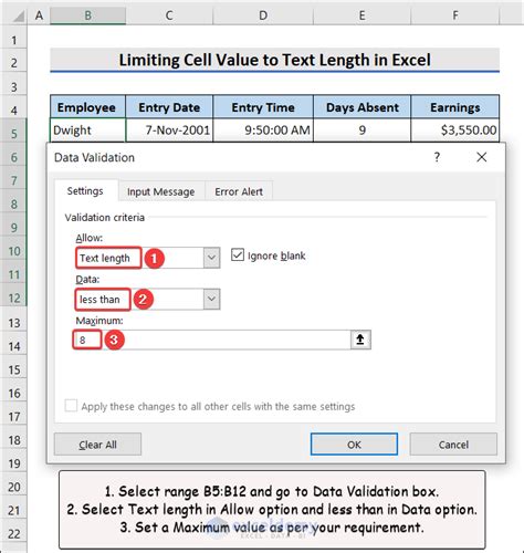 Getting length of text in cell value