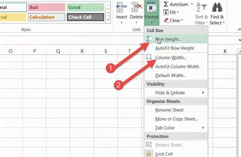 Excel Cell Width