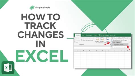 Excel change tracking features and functionality