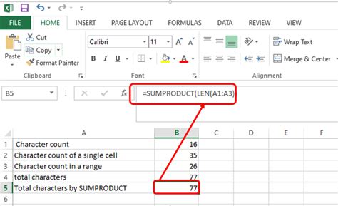 Excel character formulas