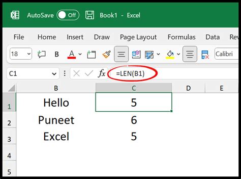 Excel Characters