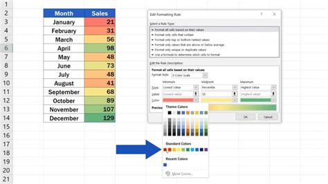 Excel Chart Formatting Colors