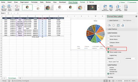 Excel Chart Percentages Example 10