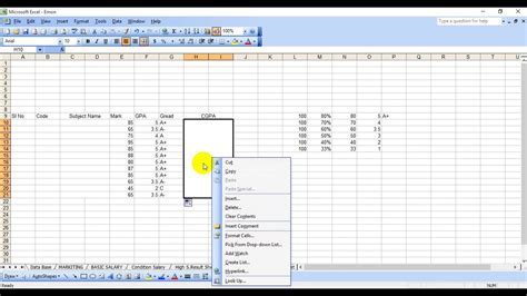 Excel Charting Formulas