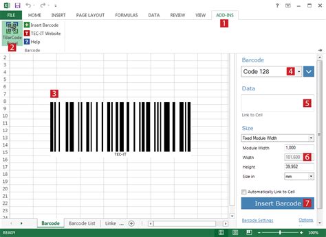 Excel charts for barcode data