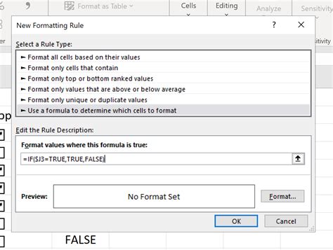 Highlighting cells based on checkbox value