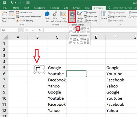 Excel Checkbox Tips