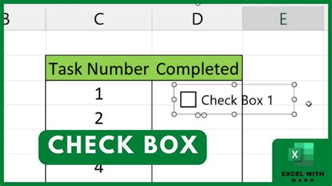 uses of checkboxes in Excel