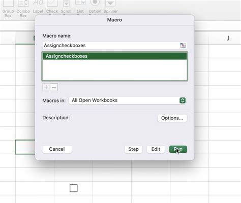 Excel Checkboxes in Macro-Enabled Workbook