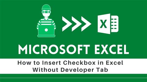 Excel Checkboxes with Developer Tab