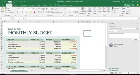 Excel Collaboration and Sharing