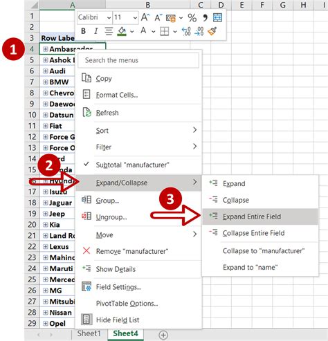 Collapse All in Excel