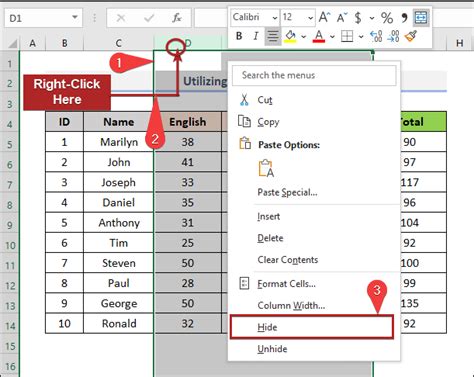 Collapsing Columns in Excel