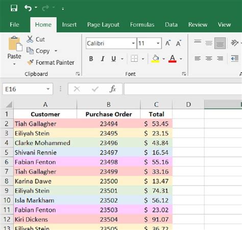 Color Formatting Options in Excel