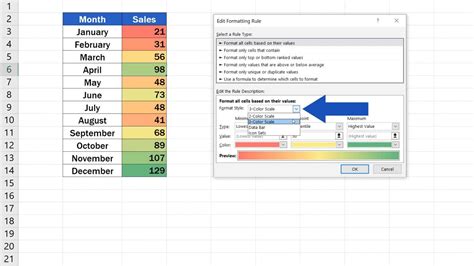 Excel Color Scales