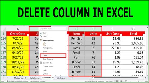 Excel Column Deletion