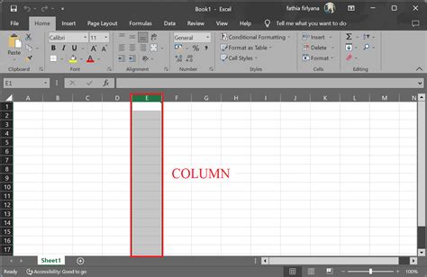 Excel column F