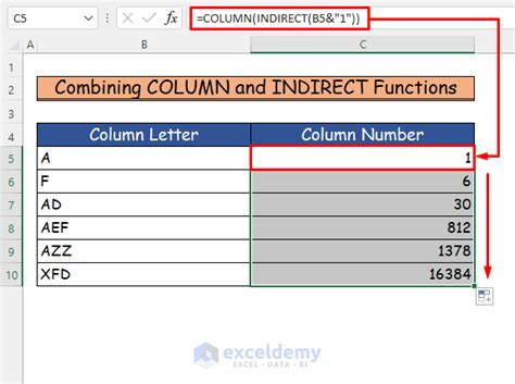 Excel Column Letter Example